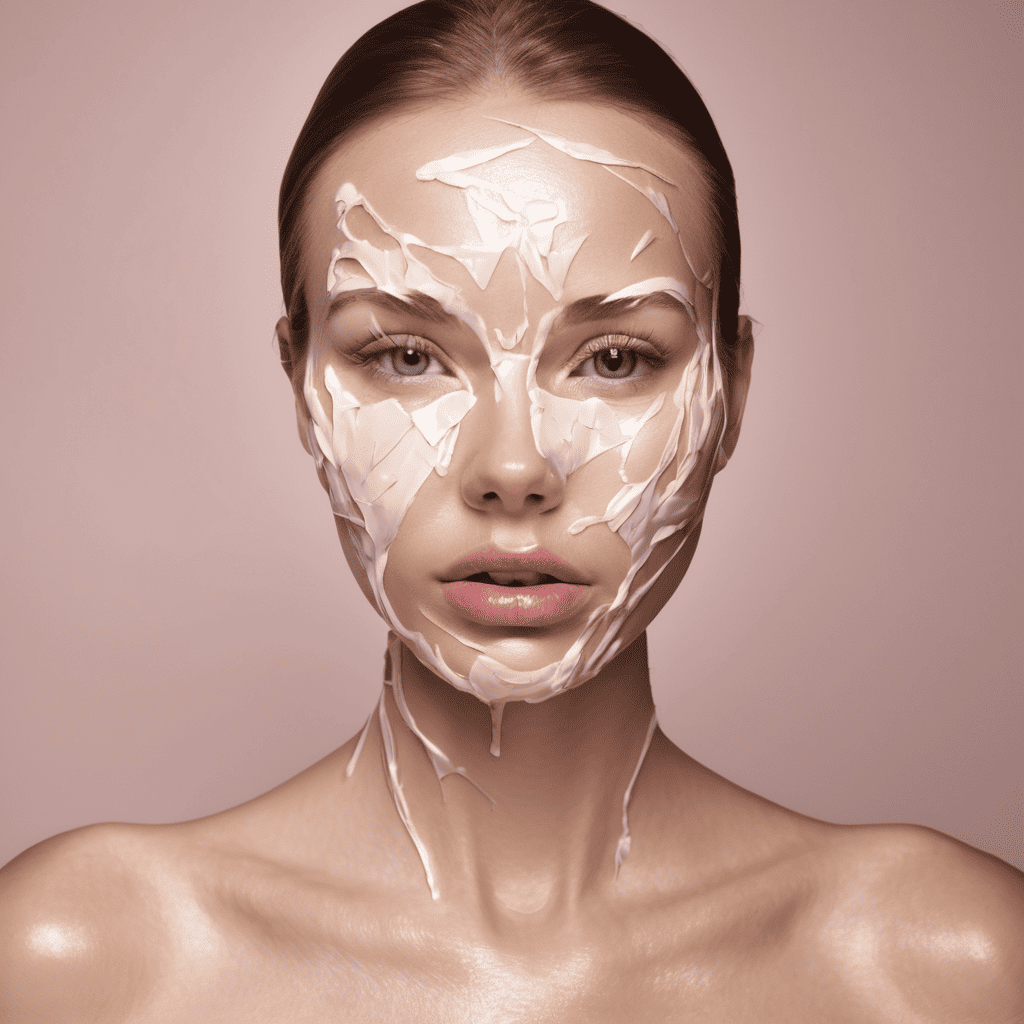 visage de femme avec peptide de collagene